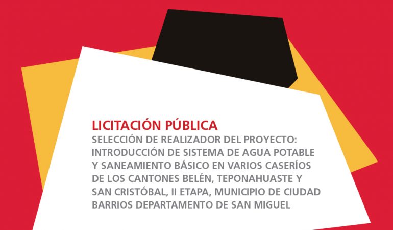 Publicación de Licitación Pública en Ciudad Barrios
