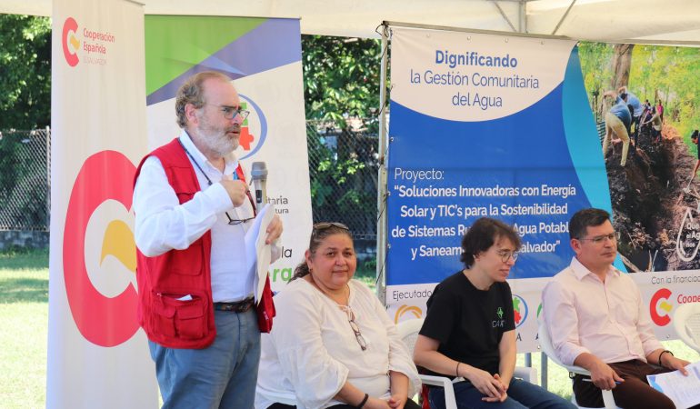 Presentación de proyecto “Soluciones innovadoras con energía solar y TIC’S para la  sostenibilidad de Sistemas rurales de agua potable y saneamiento en El Salvador”
